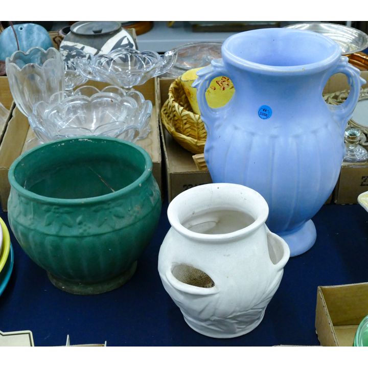 3pc American Art Pottery Vase and Planters 6'' to 12''