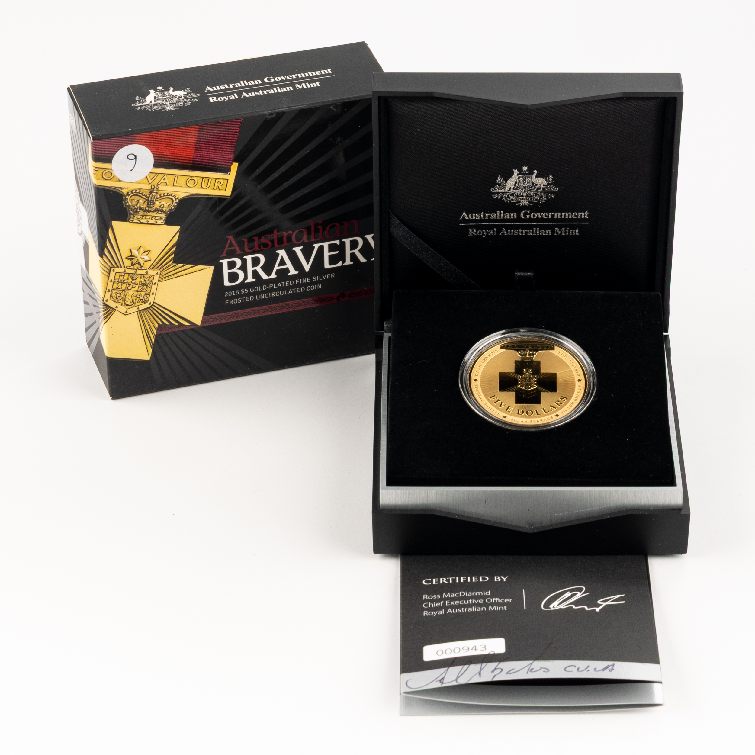 Elizabeth II, RAM - Australian Bravery, Five Dollars, 2015, FDC