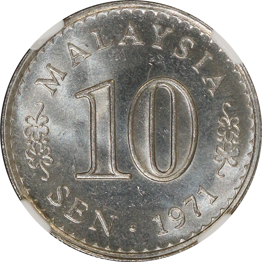 Malaysia 1971 10 Sen Key Year NGC MS66 | Monetarium Singapore Private  Limited