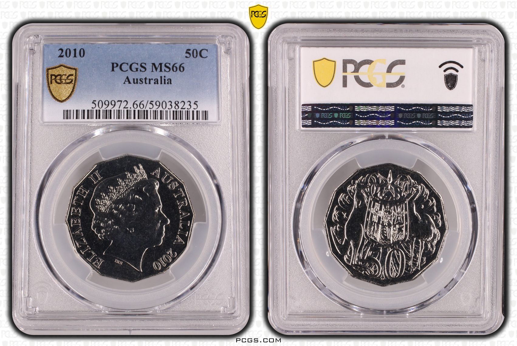 Fifty Cent, 2010, PCGS MS66