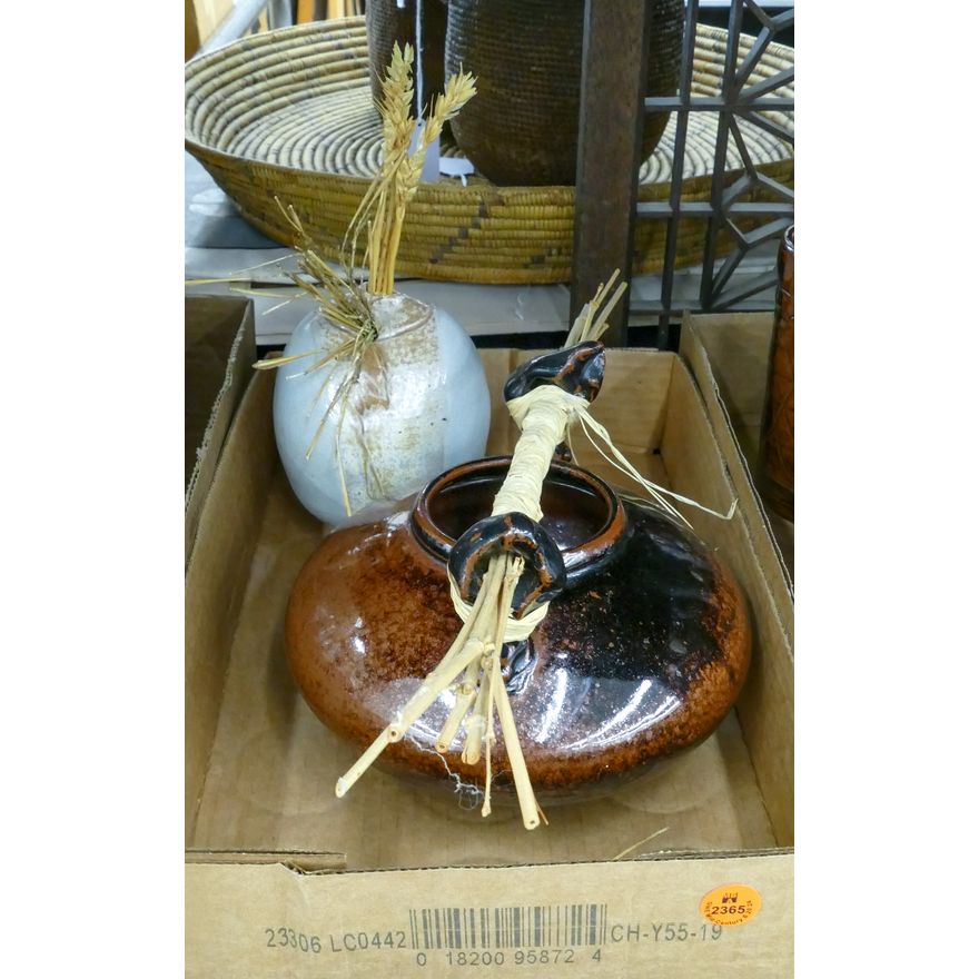 Box 2pc Ed Brannan Pottery Ikebana