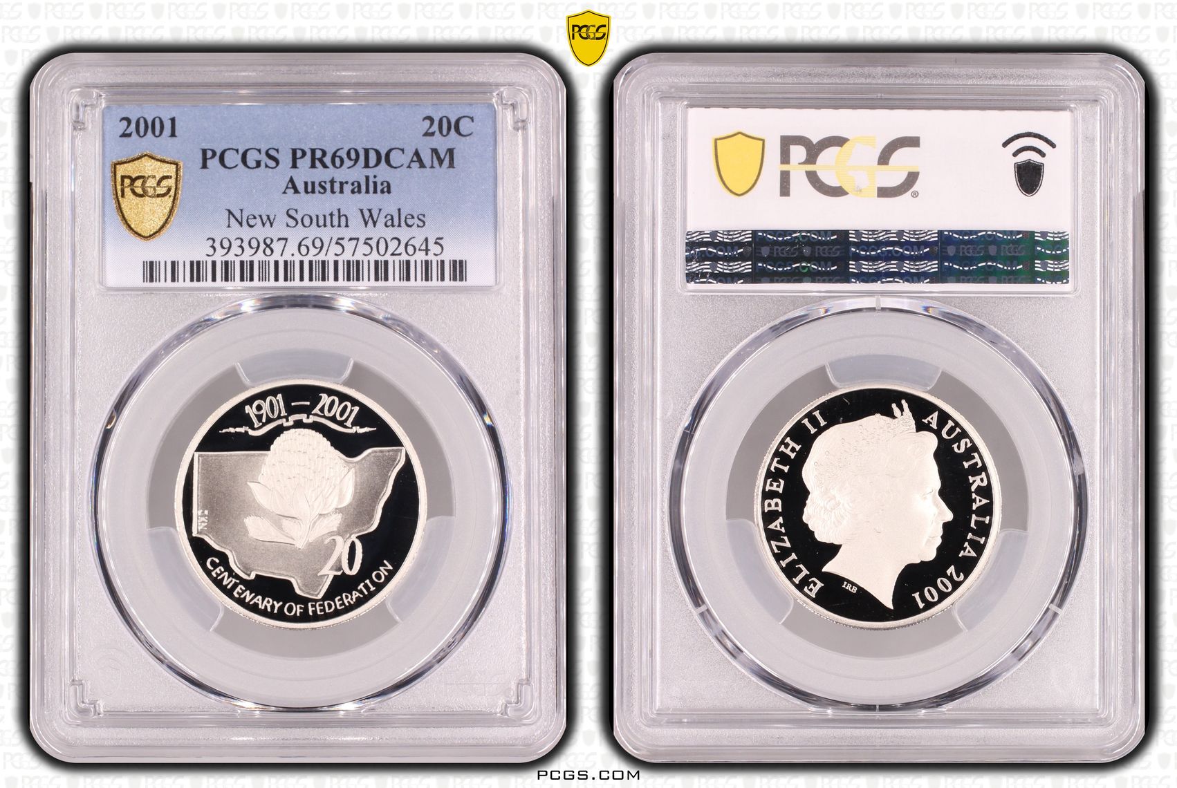 New South Wales, Twenty Cent, 2001, PCGS PR69DCAM