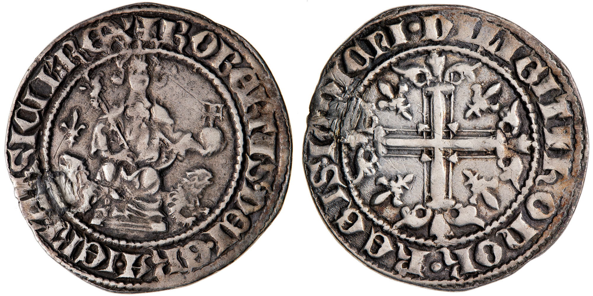 Italian States, Roberto d'Angio, Kingdom of Naples, Gigliato, 1309-43, VF