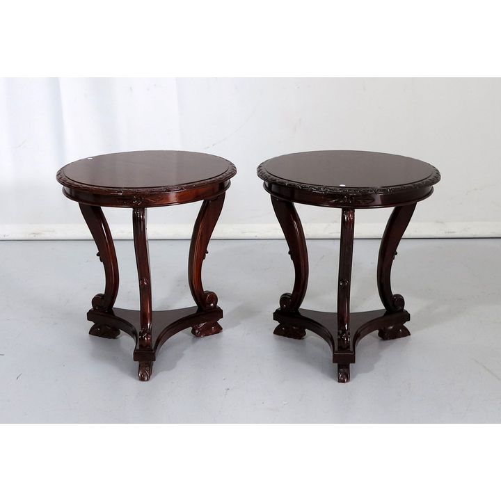 PAIR OF MAHOGANY SIDE TABLES