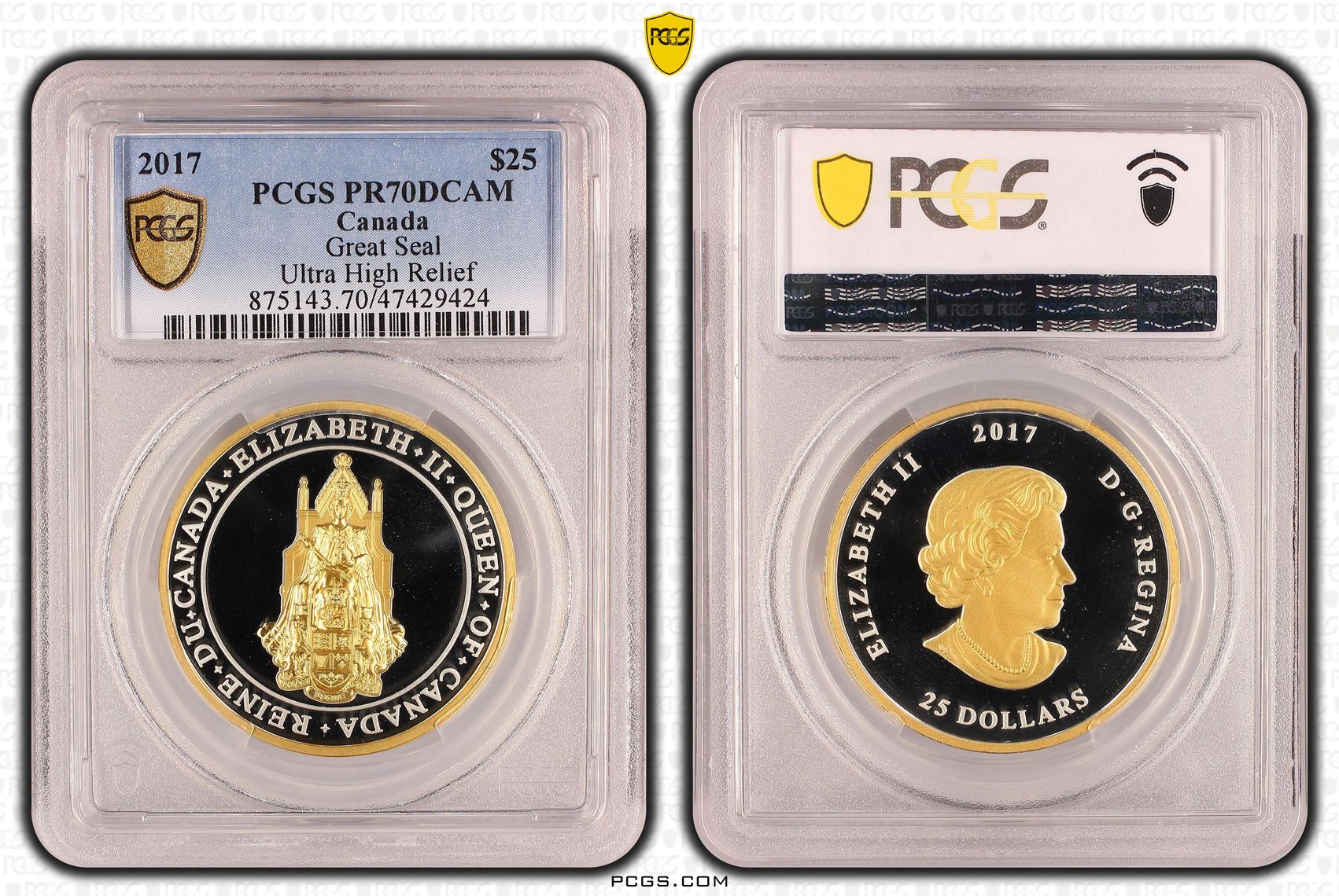 Canada, Great Seal, POP 1/0, Two Dollar, 2017, PCGS PR70DCAM