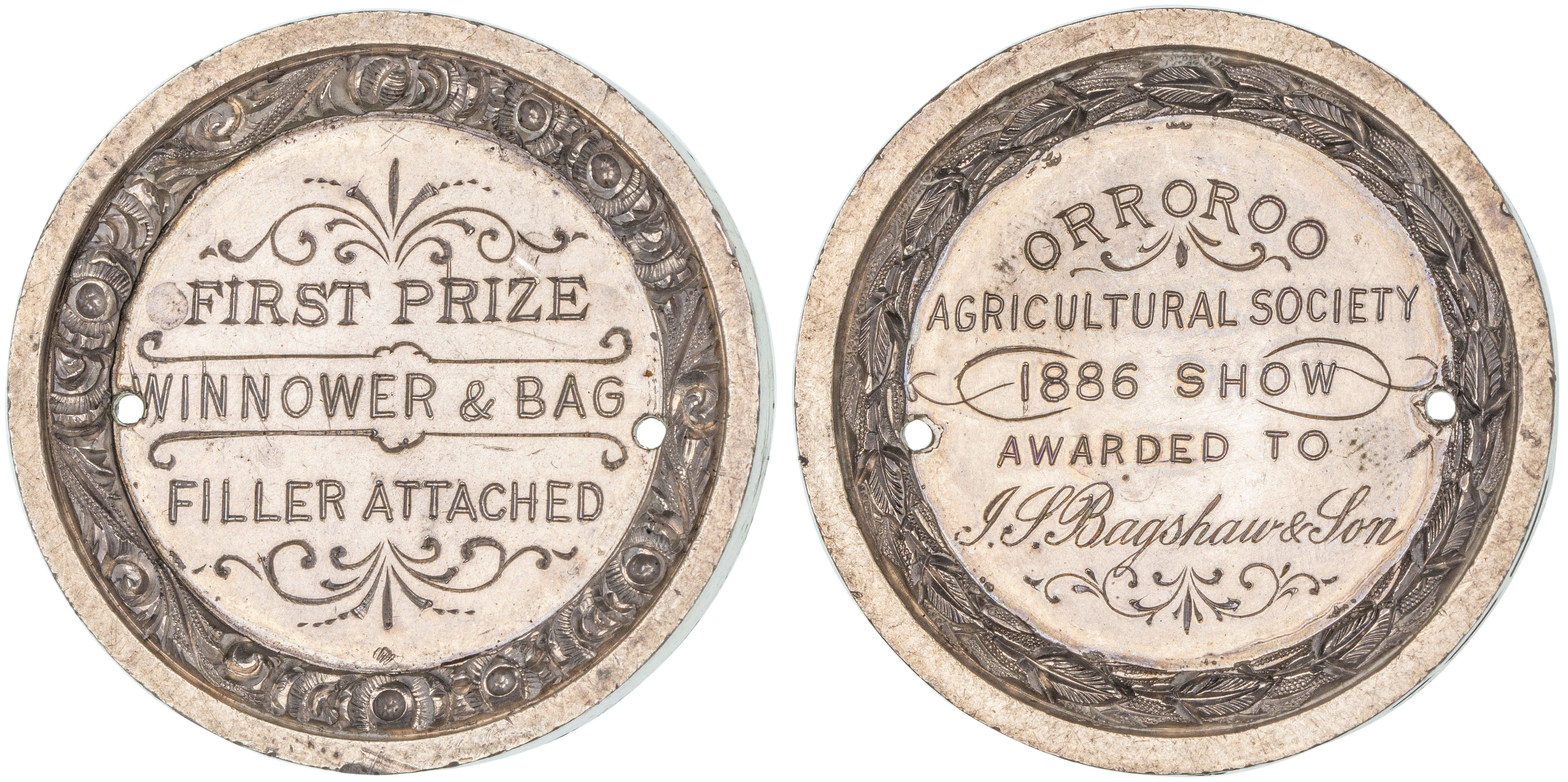 Orroroo Agricultural Society Show , 1886, gVF