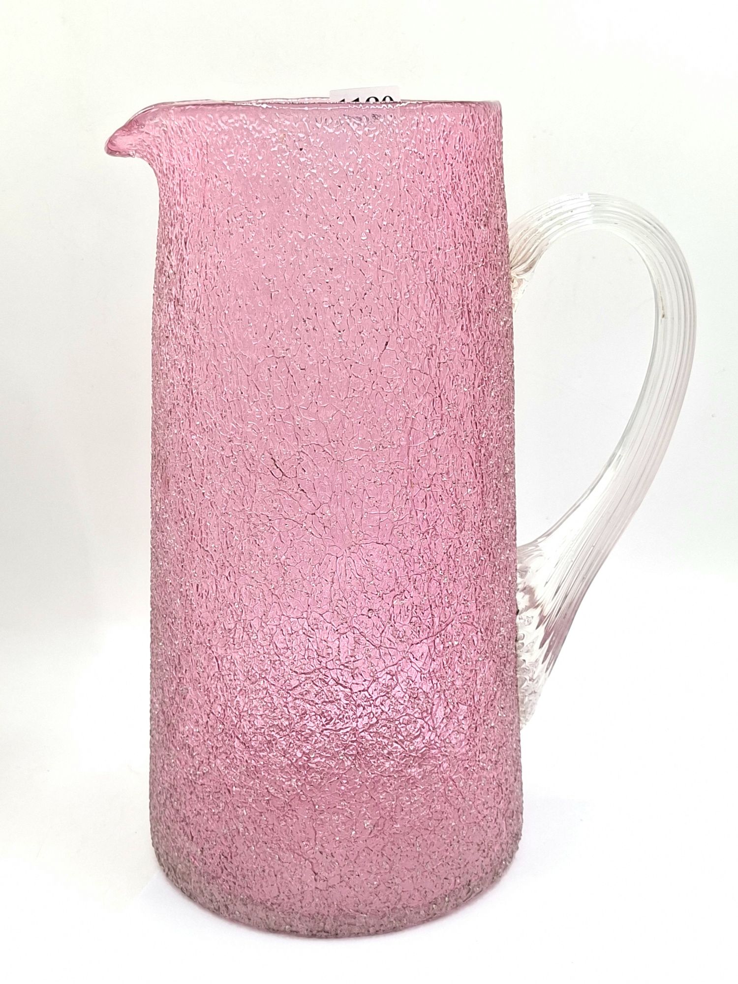 1180 · CRANBERRY GLASS WATER JUG