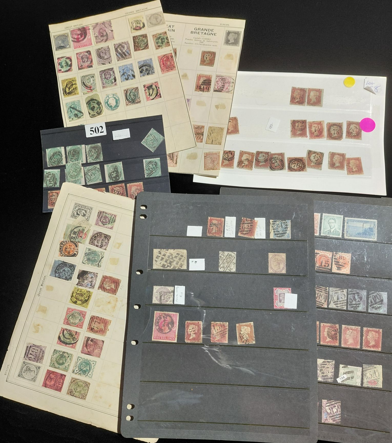 502 · EARLY GREAT BRITAIN ON LOOSE PAGES