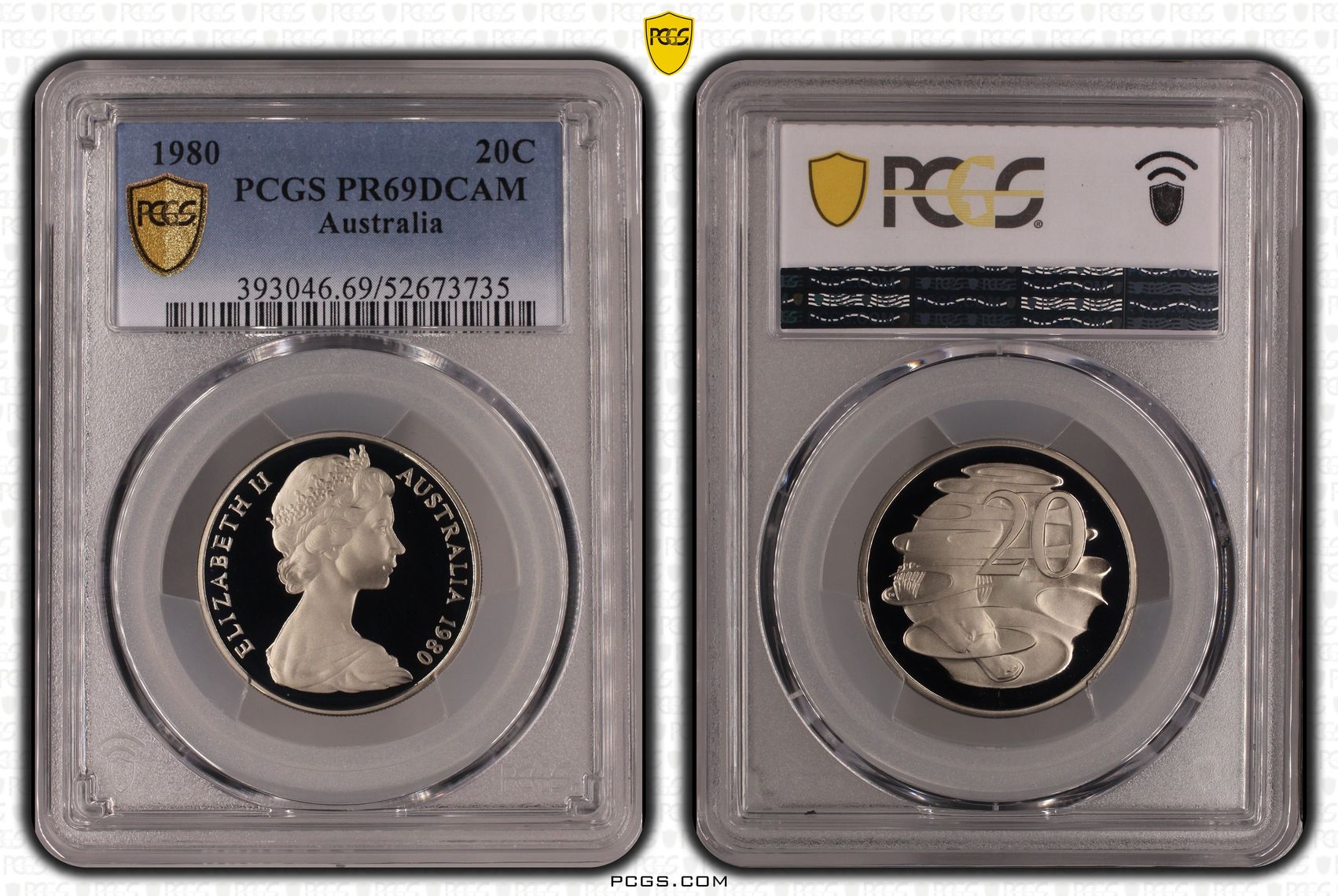 Twenty Cent, 1980, PCGS PR69DCAM