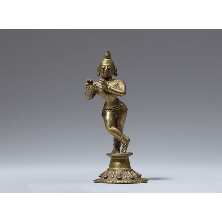 An Orissan brass figure of Krishna Venugopala. 18th century