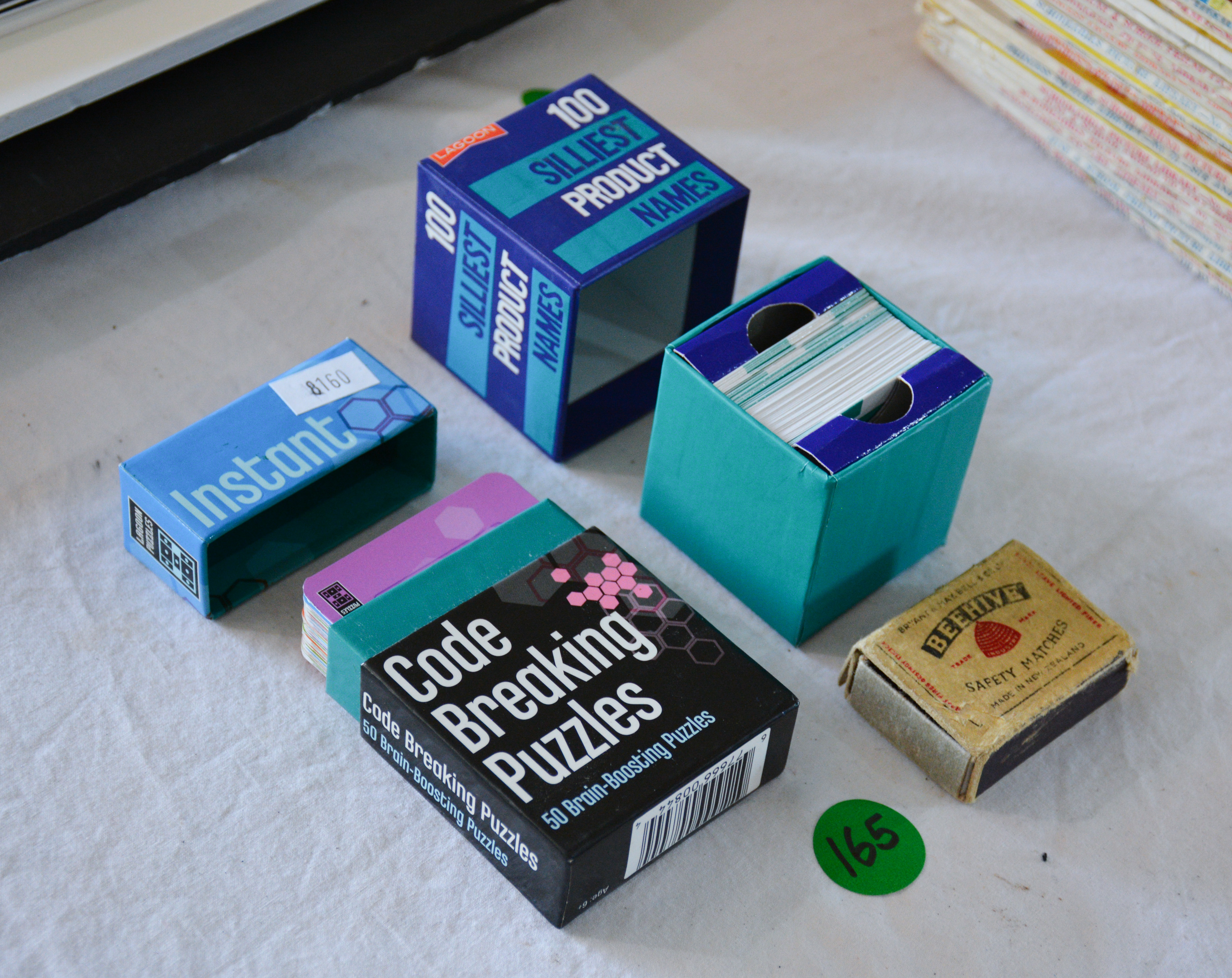 Card Games x 2 Silly Product Names/Code Breaking — NZ auction result