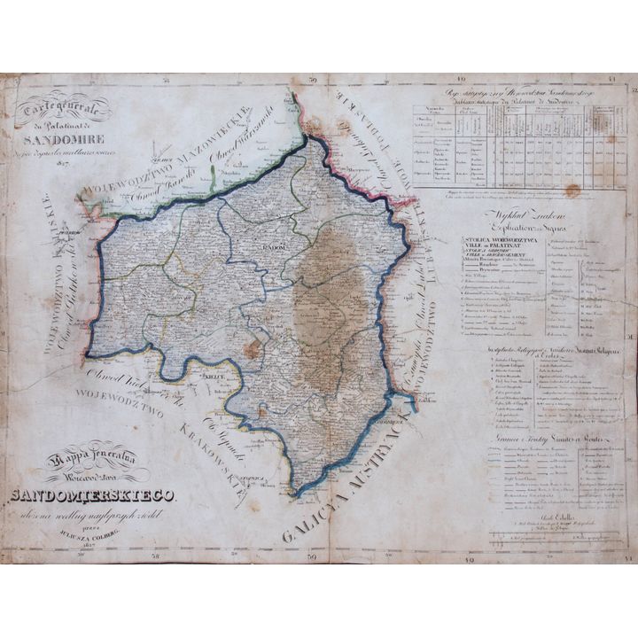 Juliusz Kolberg | Mappa jeneralna województwa sandomierskiego