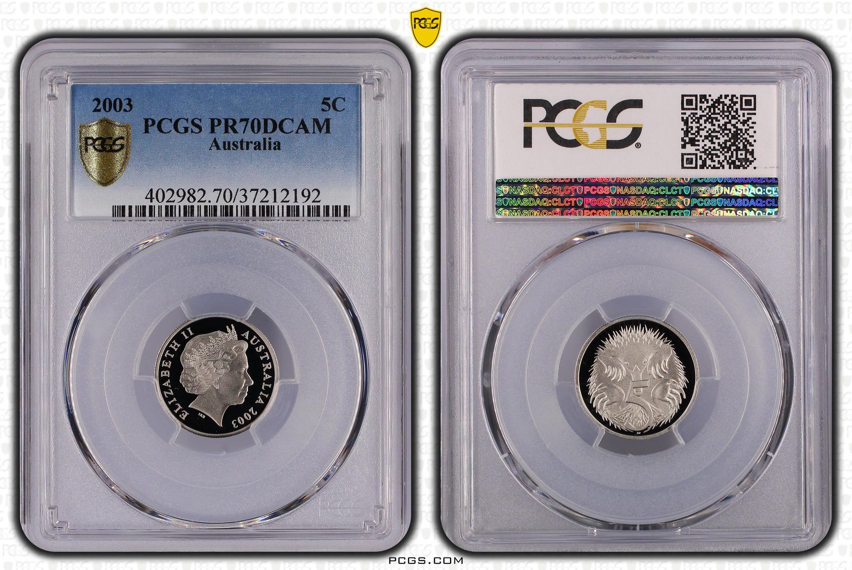 Elizabeth II, Five Cent, 2003, PCGS PR70DCAM