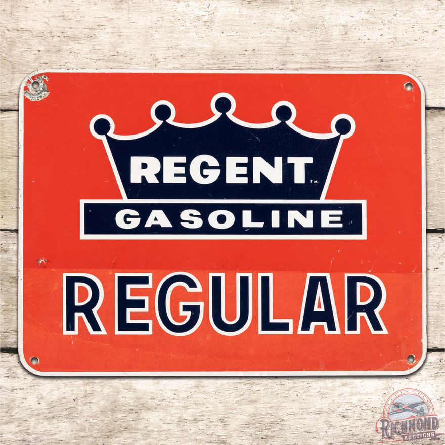 Regent Regular Gasoline SST Gas Pump Plate Sign
