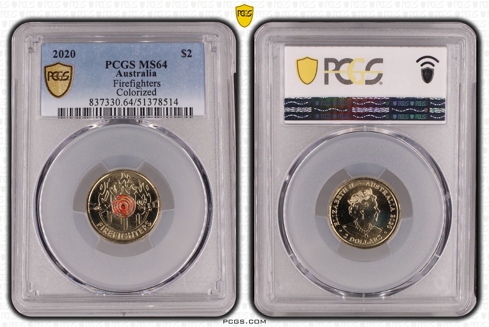 Firefighters Colorized, Two Dollar, 2020, PCGS MS64