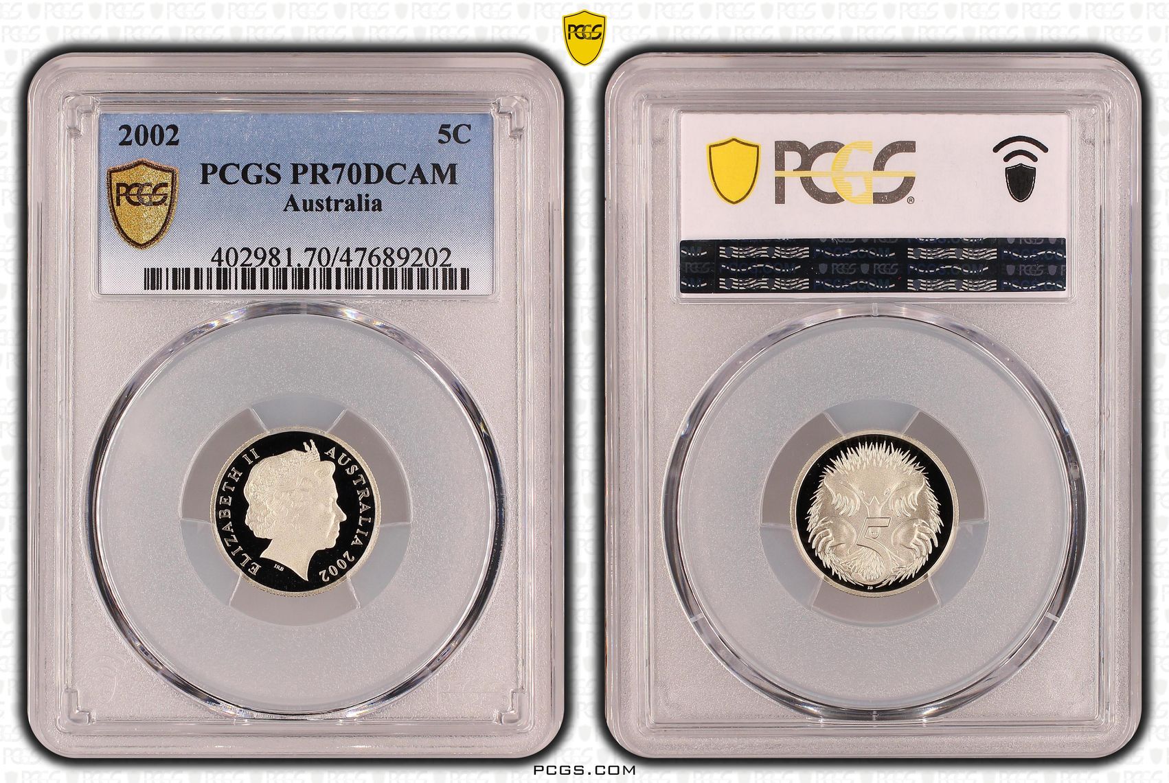 Five Cent, 2002, PCGS PR70DCAM