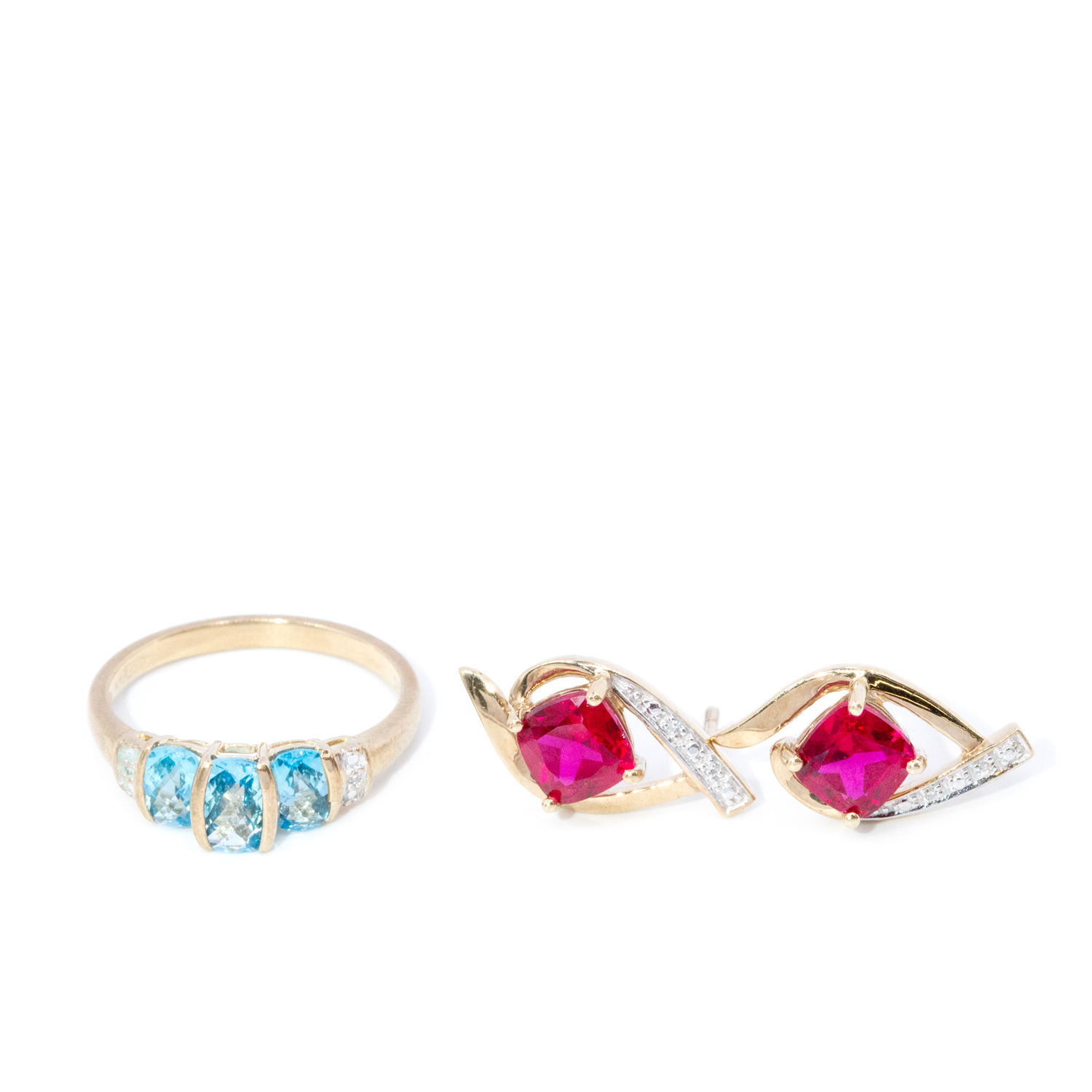 9 Carat Gold Ring & Earrings