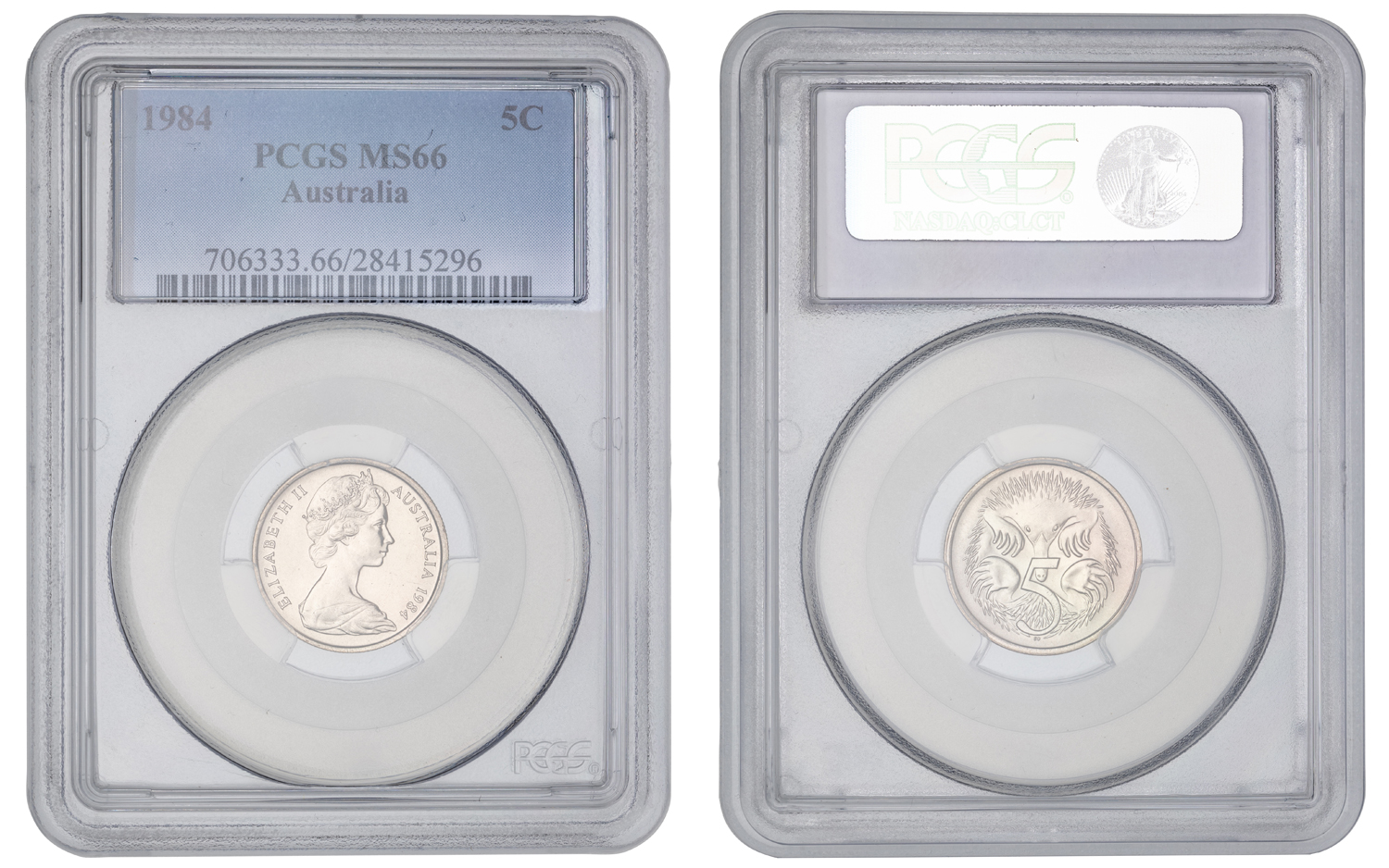 Elizabeth II, Five Cent, 1984, PCGS MS66