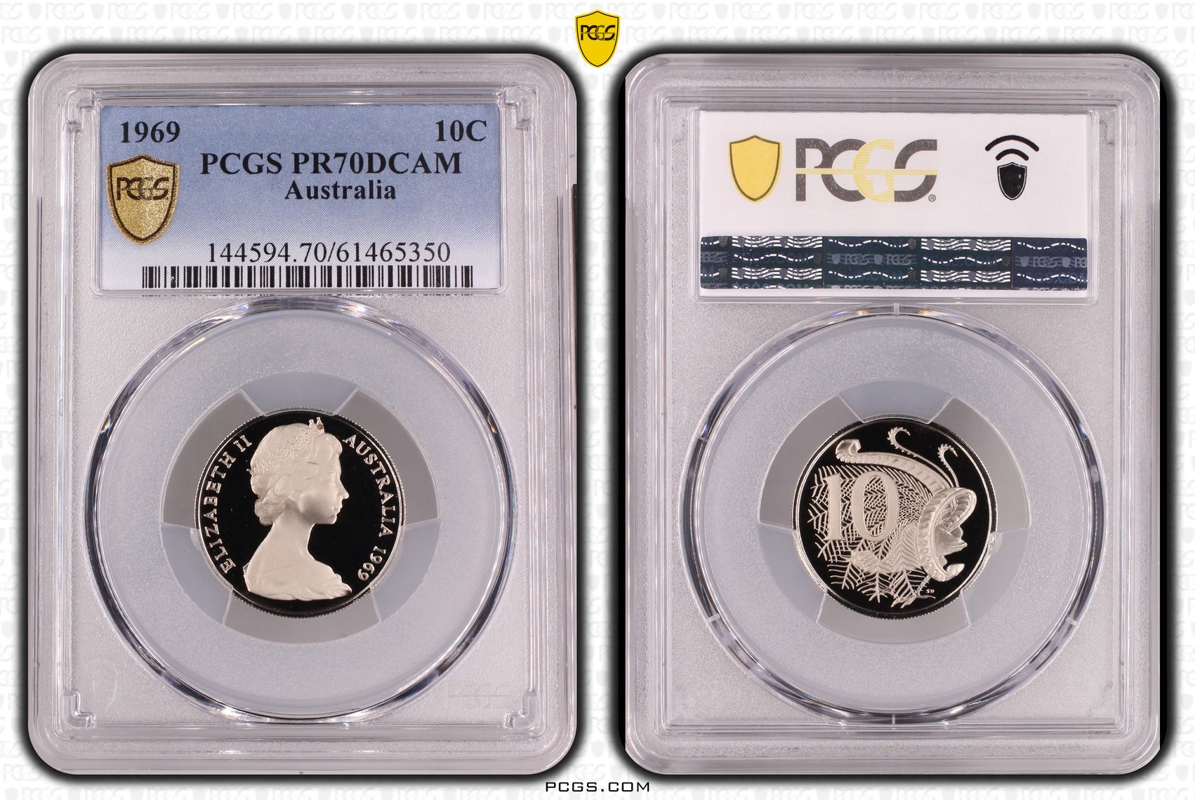 Pop 3/0, Ten Cent, 1969, Pcgs Pr70dcam