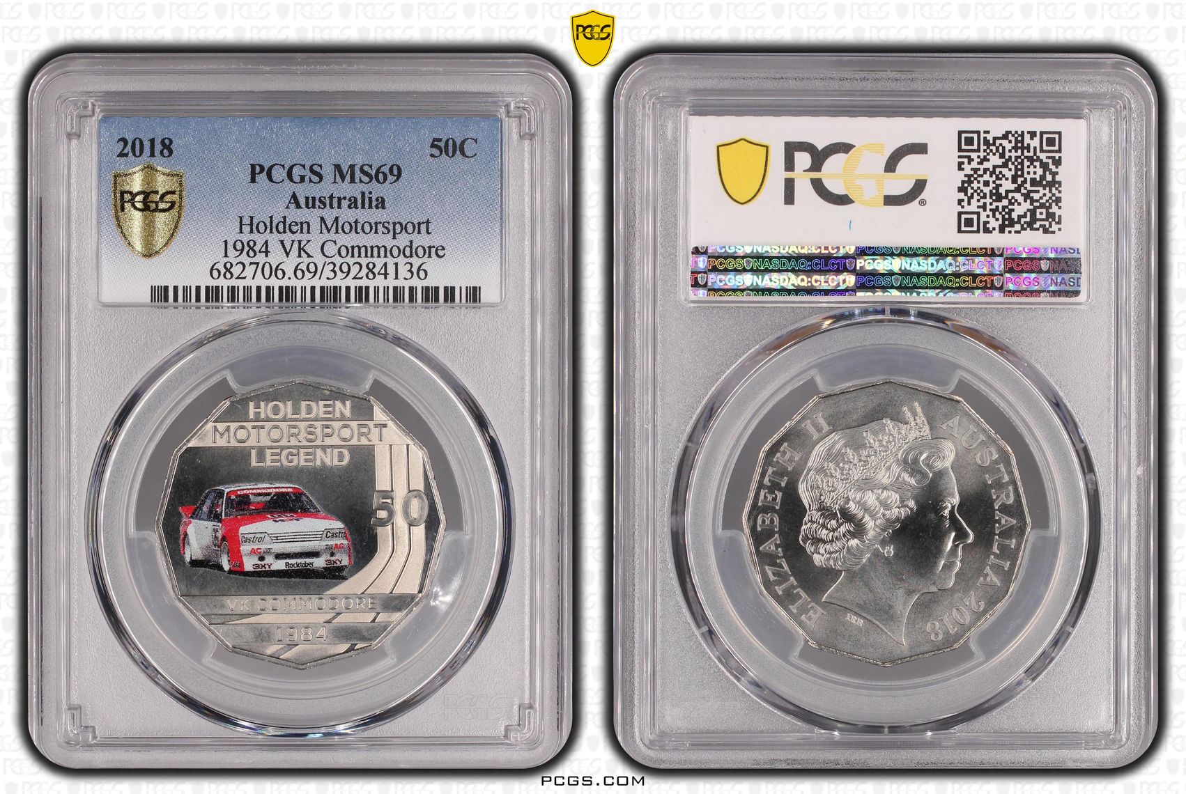 Holden Motorsport Colorized - 1984 VK Commodore, Fifty Cent, 2018, PCGS MS69