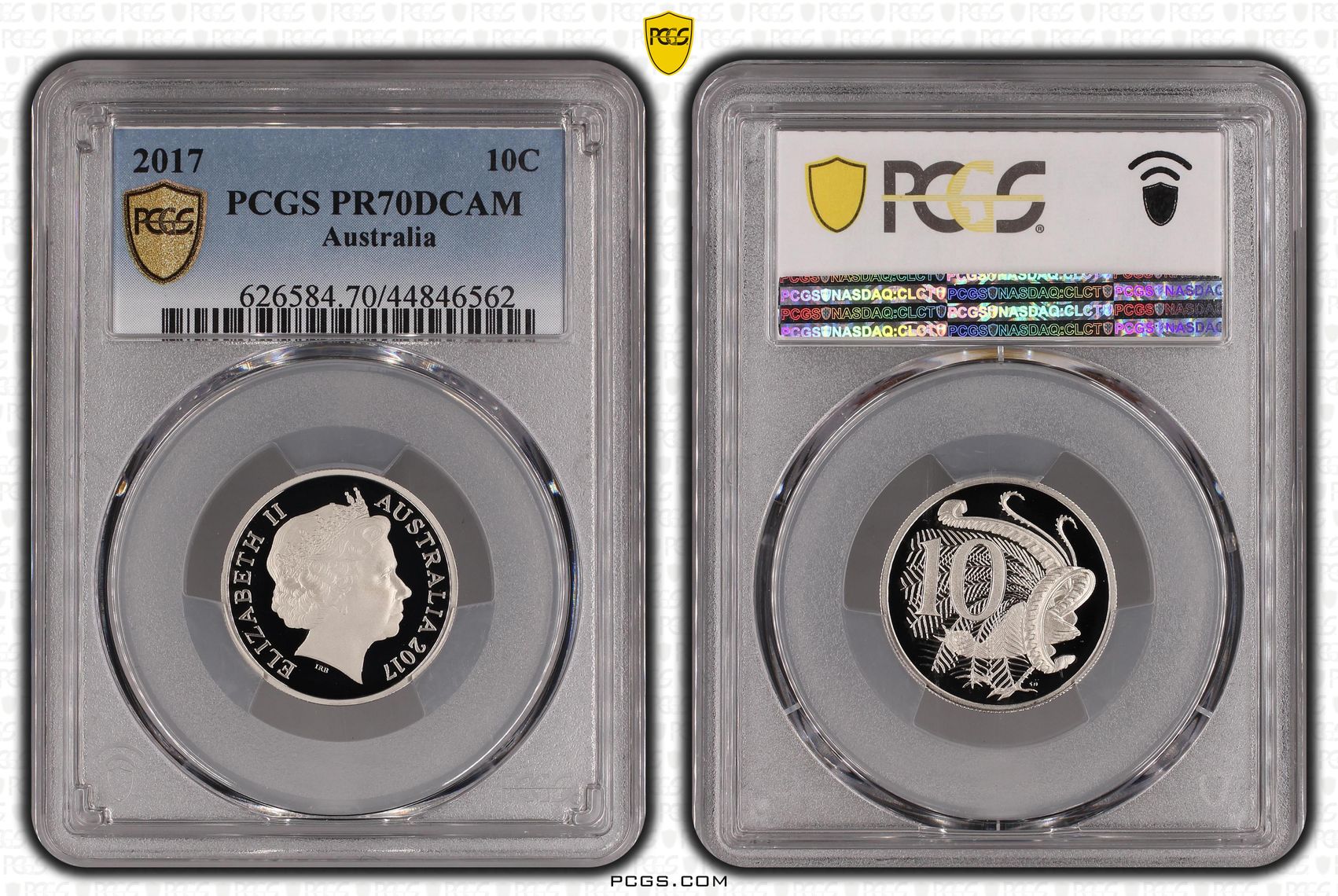 2017 Australia Ten Cent, 10c PCGS - PR70DCAM POP 65/0 -562