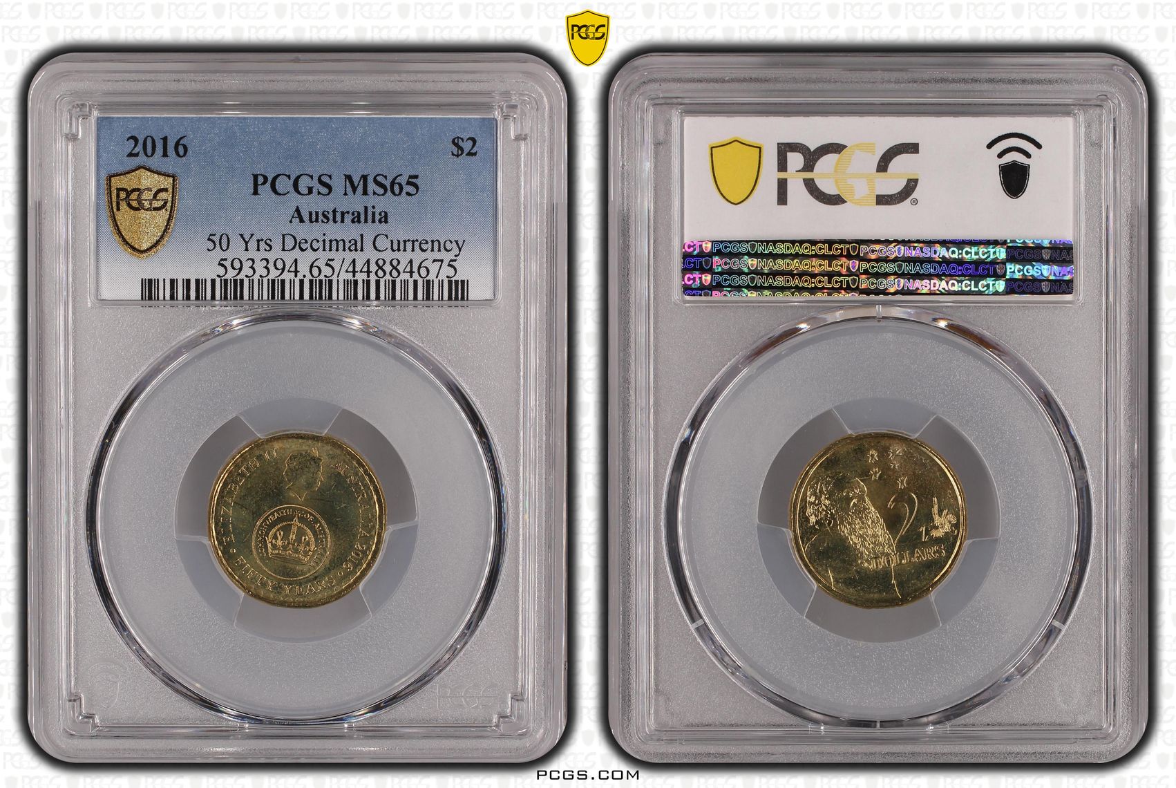50 Yrs Decimal Currency, Two Dollar, 2016, PCGS MS65