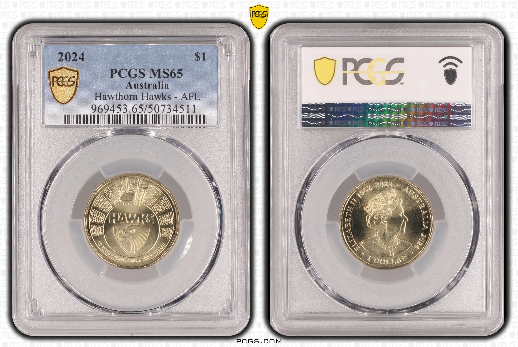 Hawthorn Hawks - AFL , One Dollar, 2024, PCGS MS65