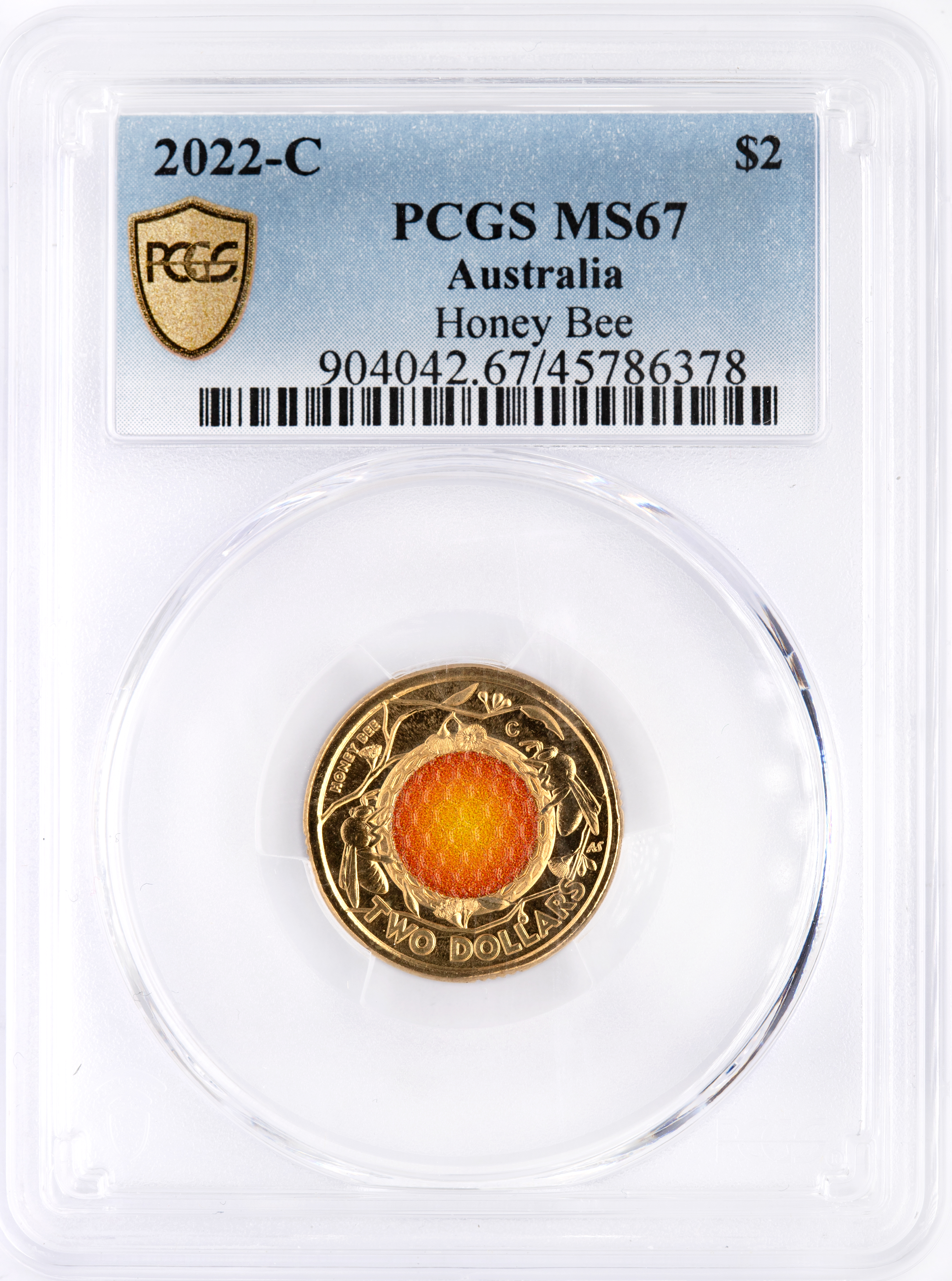 Honey Bee, Two Dollar, 2022-C, PCGS MS67