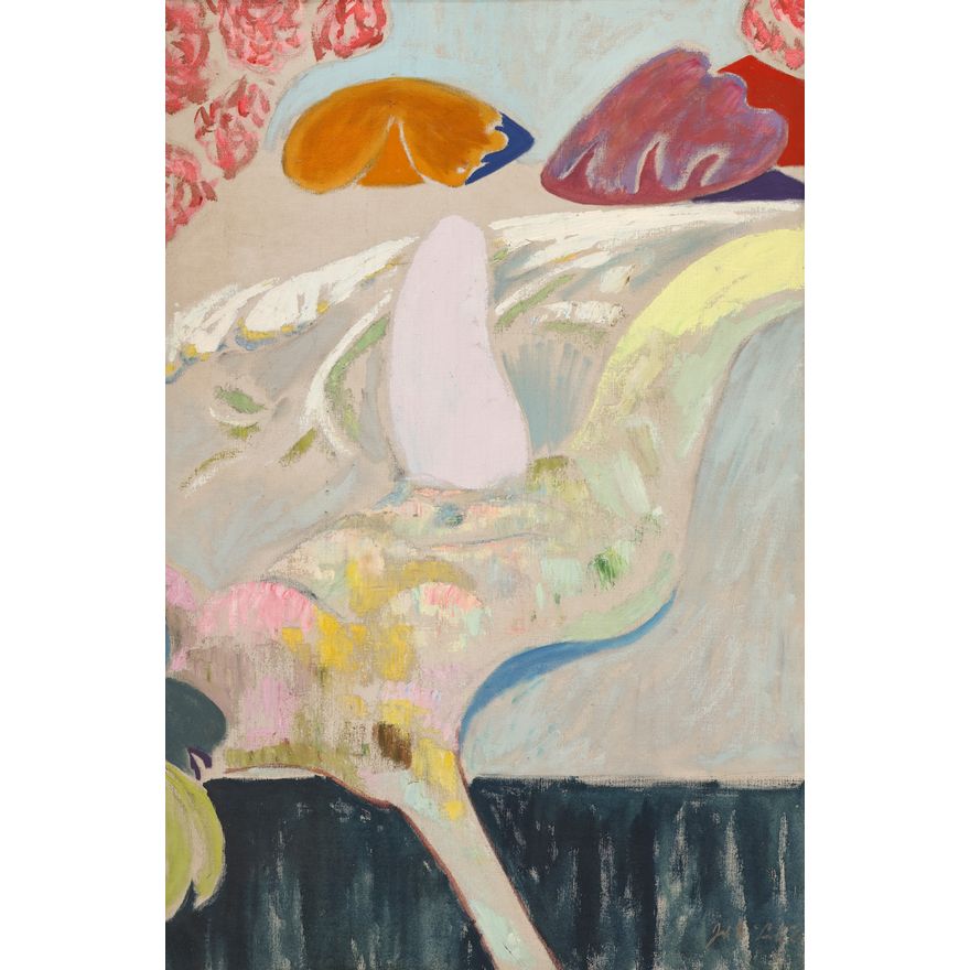 Jack McLarty ''Pale Nude Sliding'' 1965 Oil