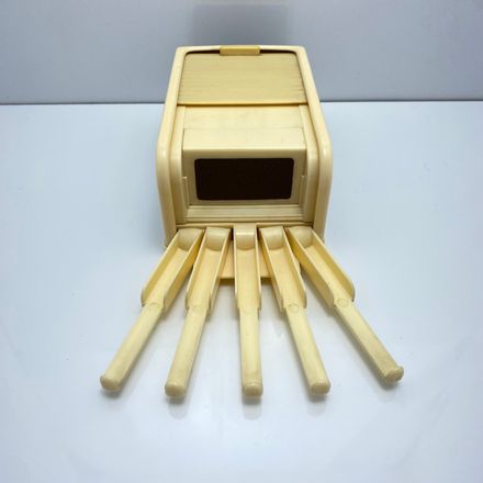 rolinx cigarette dispenser for sale A White Bakelite With Tambou Vintage Rolinx Urea Formaldehyde &