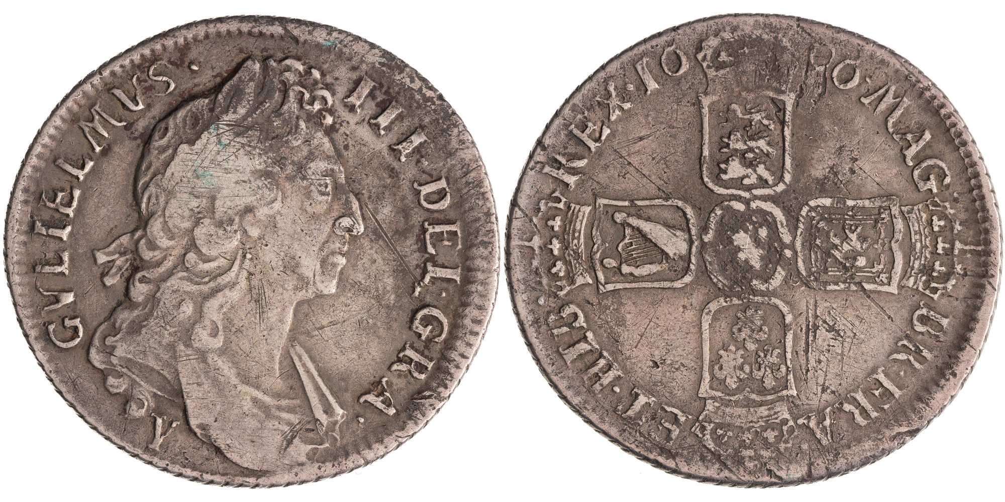 Great Britain, William III, Shilling, 1696-Y, Fine