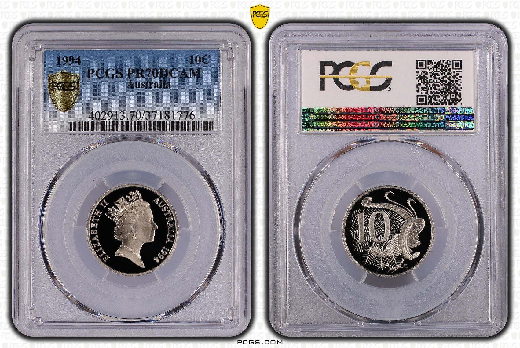 130 · 1994 Australia Ten Cent, 10c PCGS - PR70DCAM POP 30/0 -776