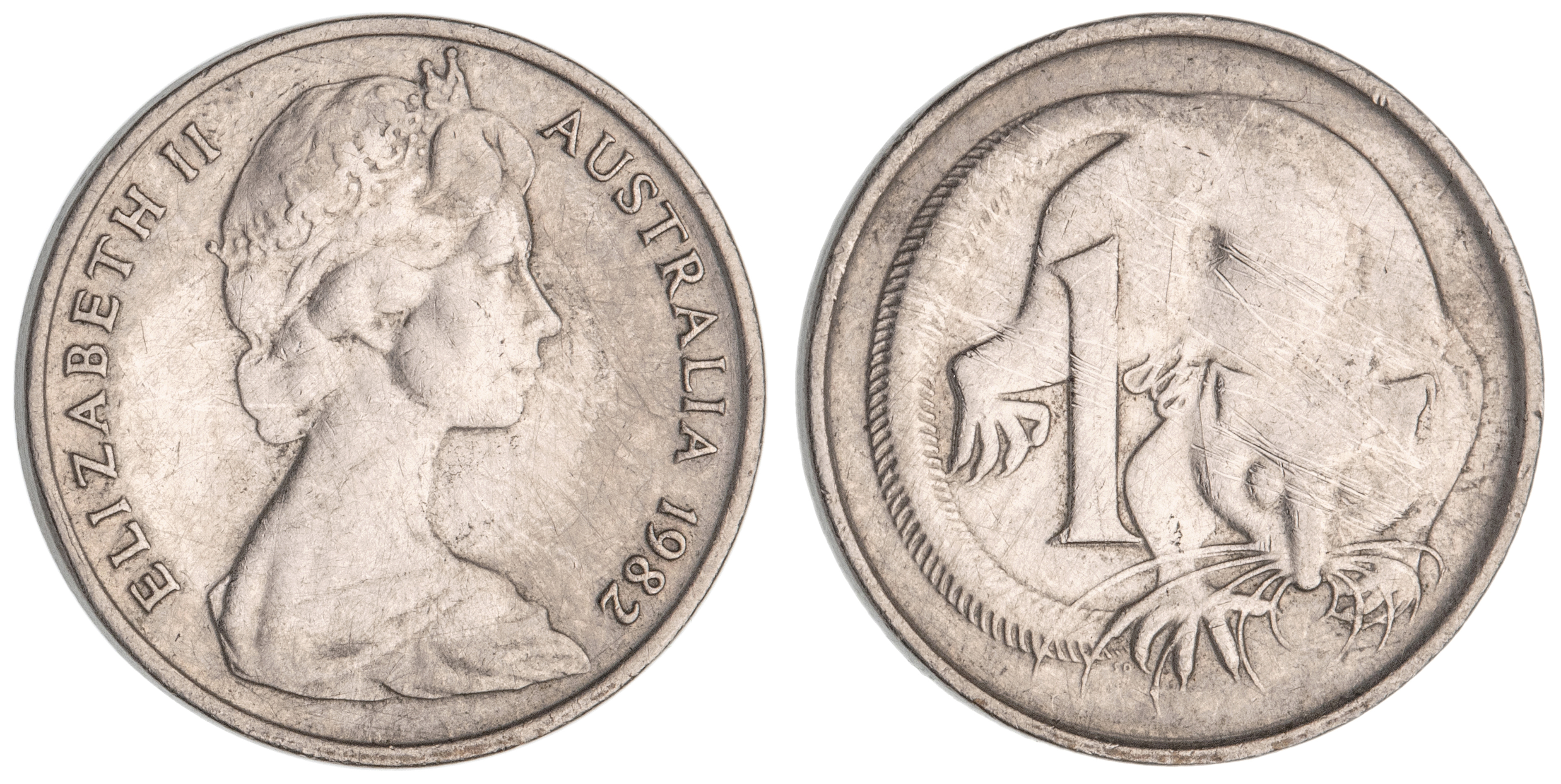 Elizabeth II, One Cent, 1982, VF