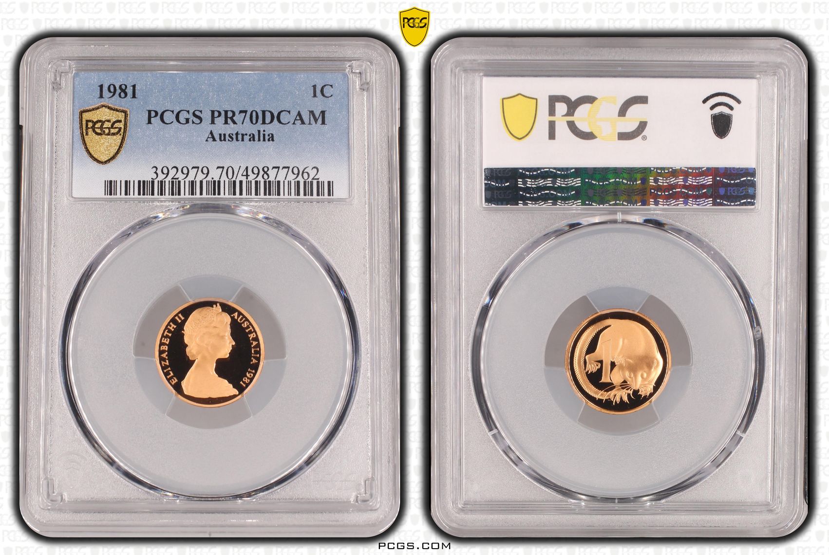 One Cent, 1981, Pcgs Pr70dcam
