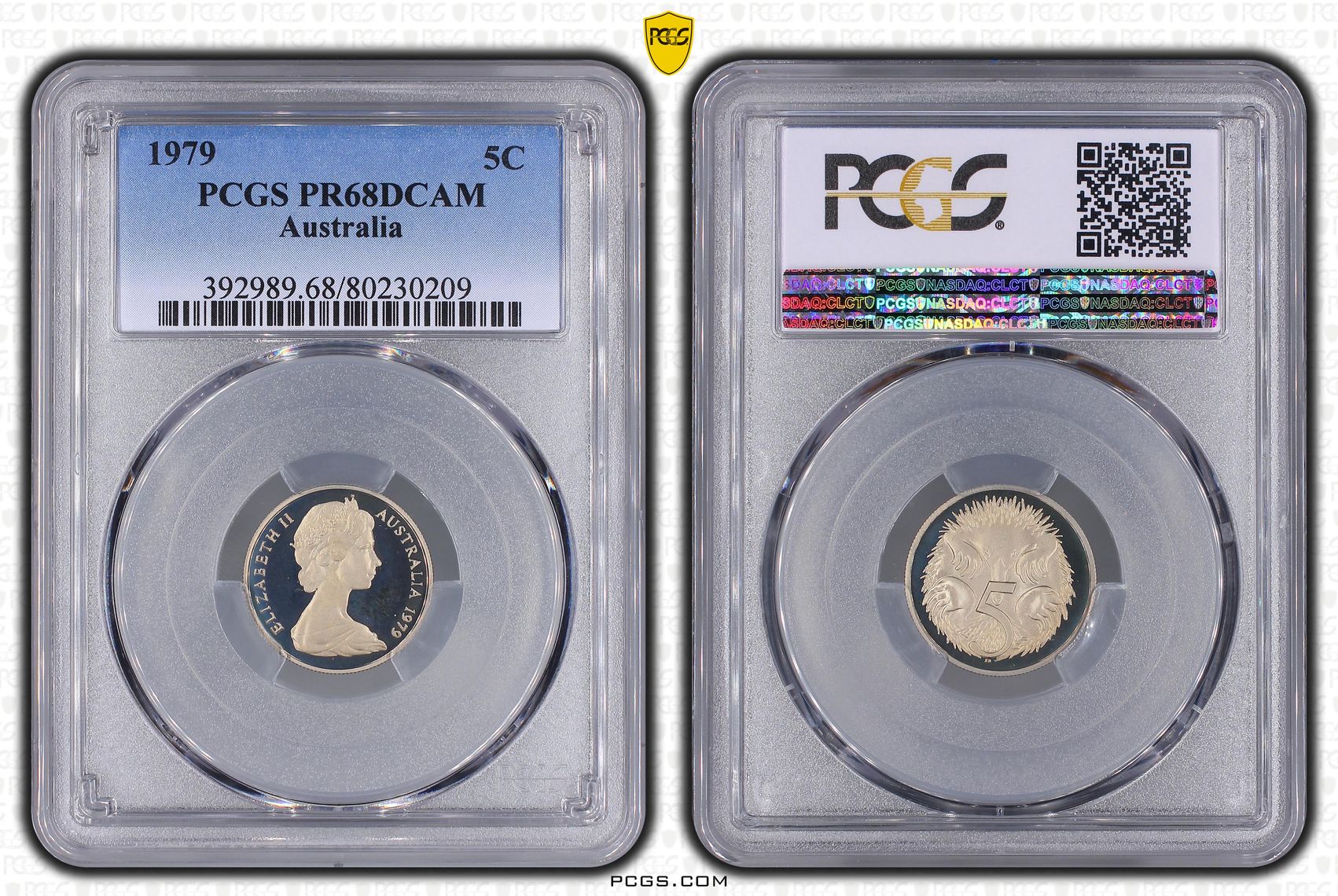 Elizabeth II, Five Cent, 1979, PCGS PR68DCAM