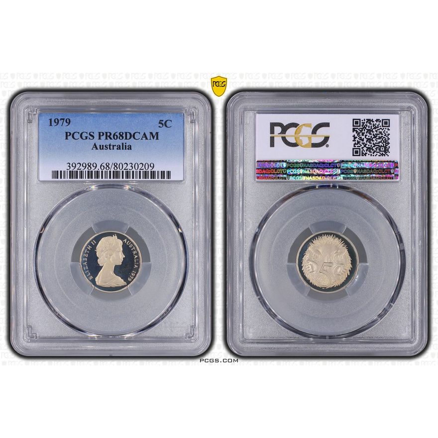 Elizabeth II, Five Cent, 1979, PCGS PR68DCAM