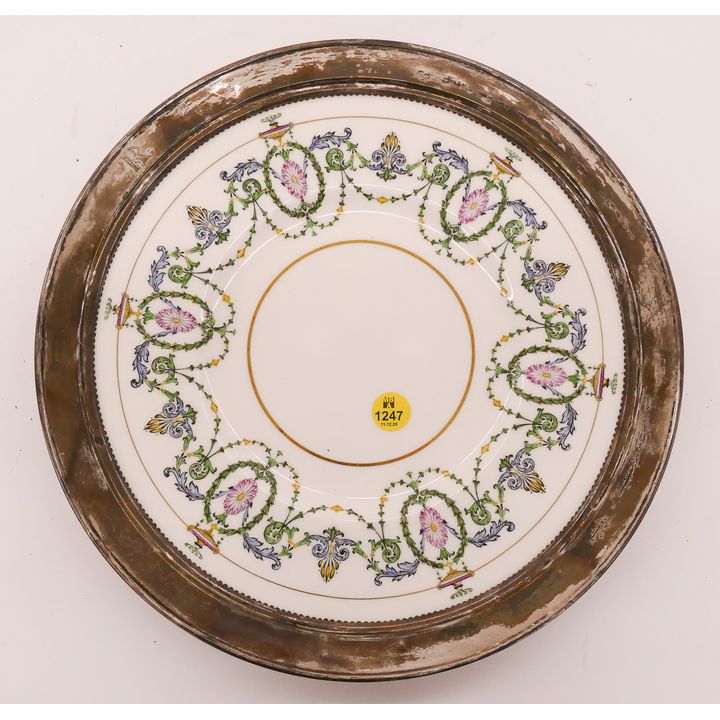 Minton's Sterling Rimmed Charger- 12''