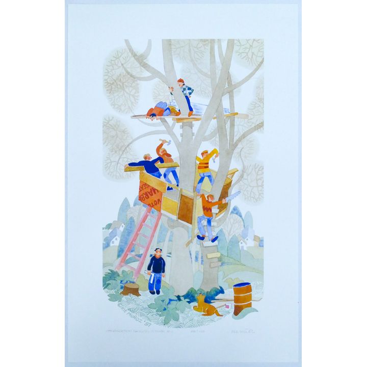 Rie Munoz ''Construction Season, Starr Hill'' 1997
