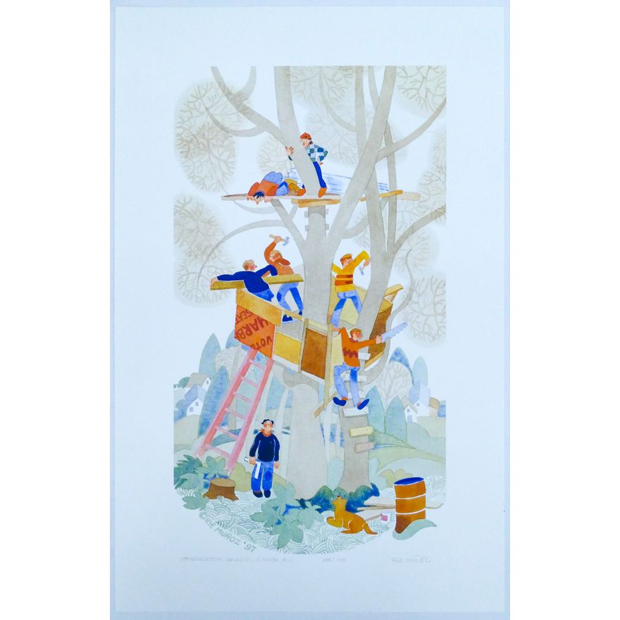 Rie Munoz ''Construction Season, Starr Hill'' 1997