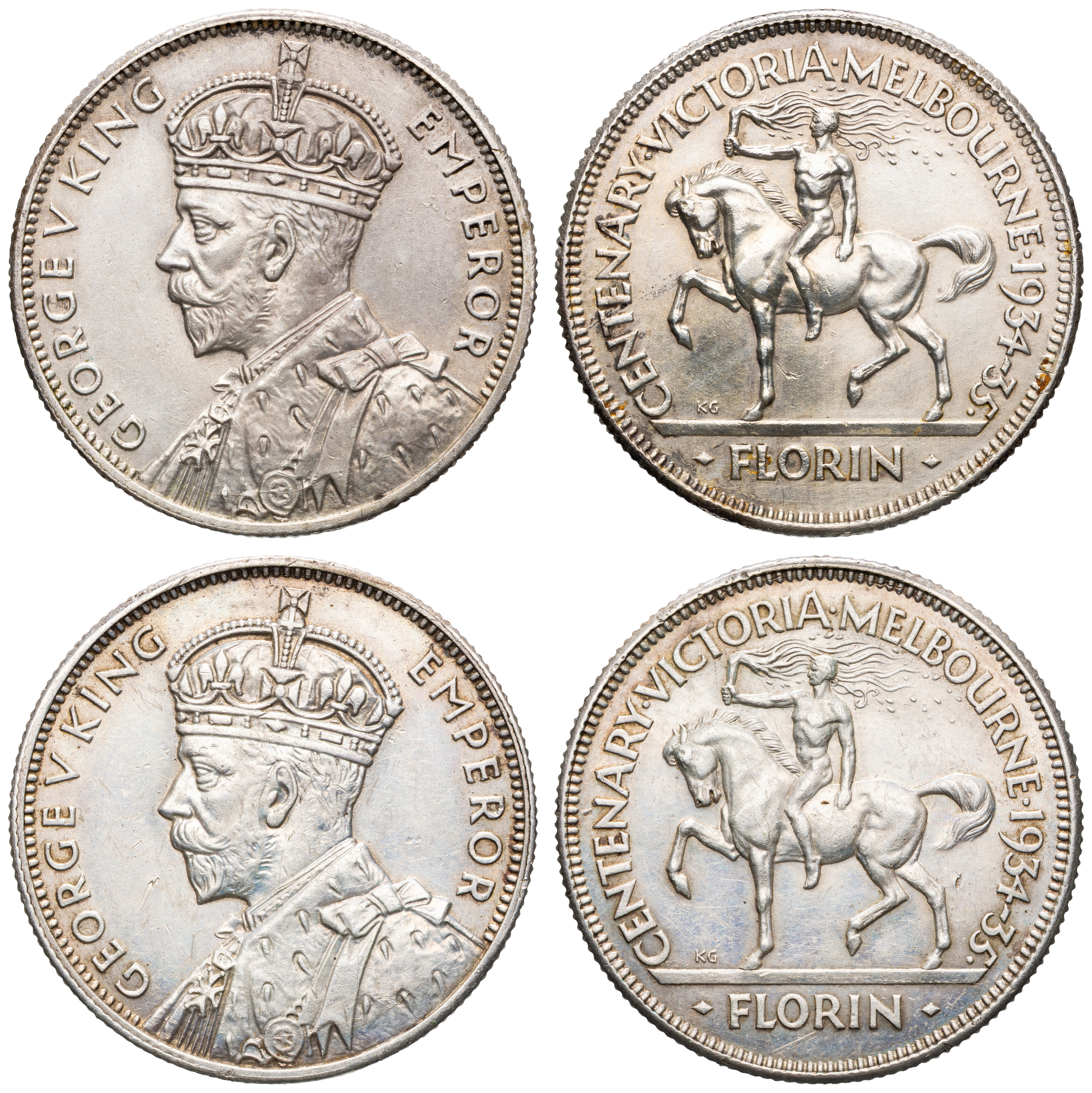 George V, Florin, 1934-35, VF