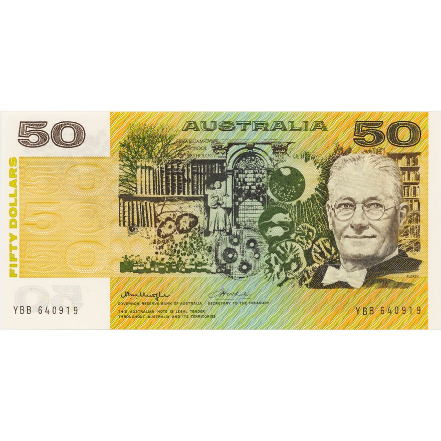 Knight/Wheeler, Fifty Dollars, 1975,  UNC