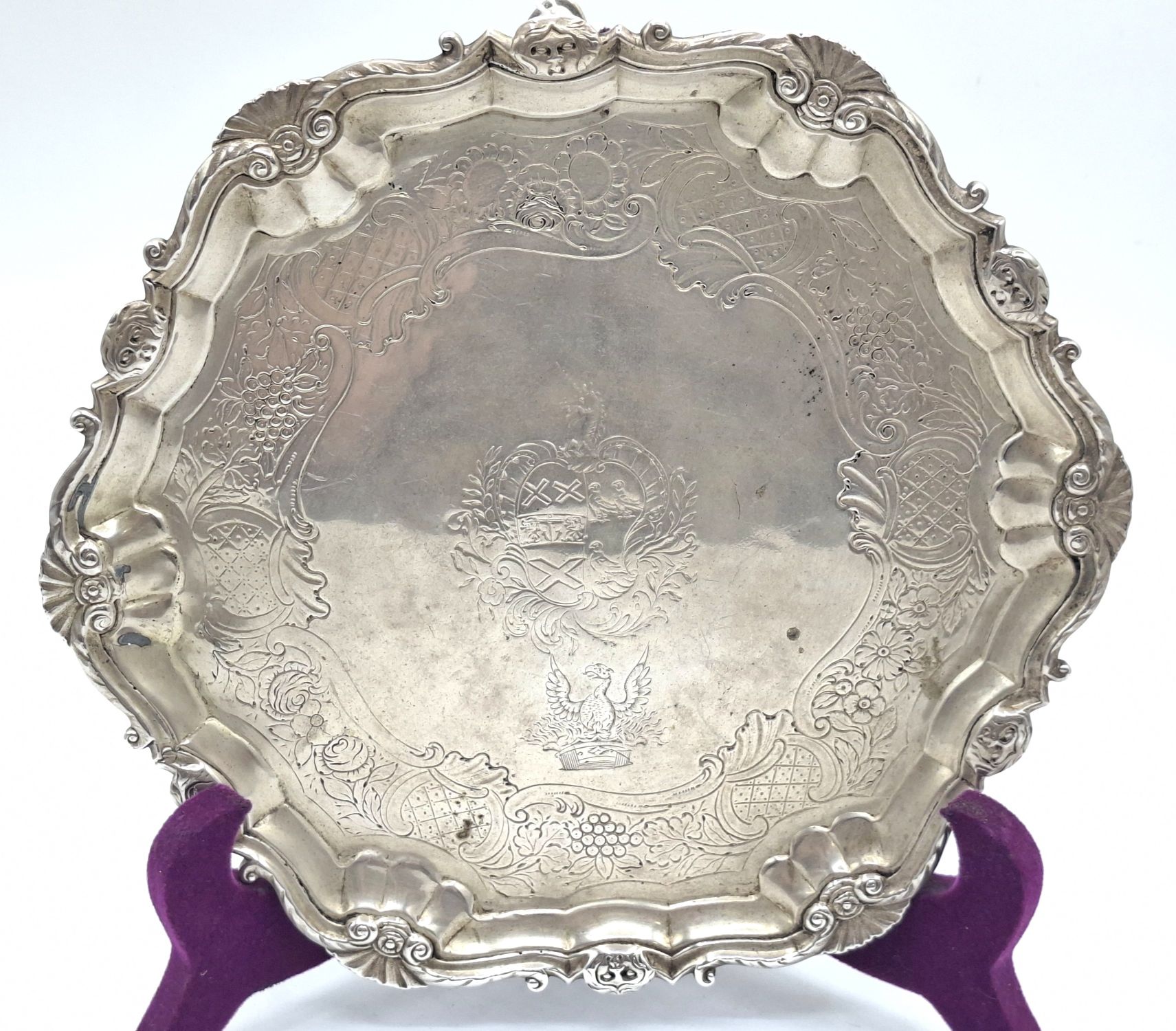 151 · ANTIQUE IRISH SILVER SALVER