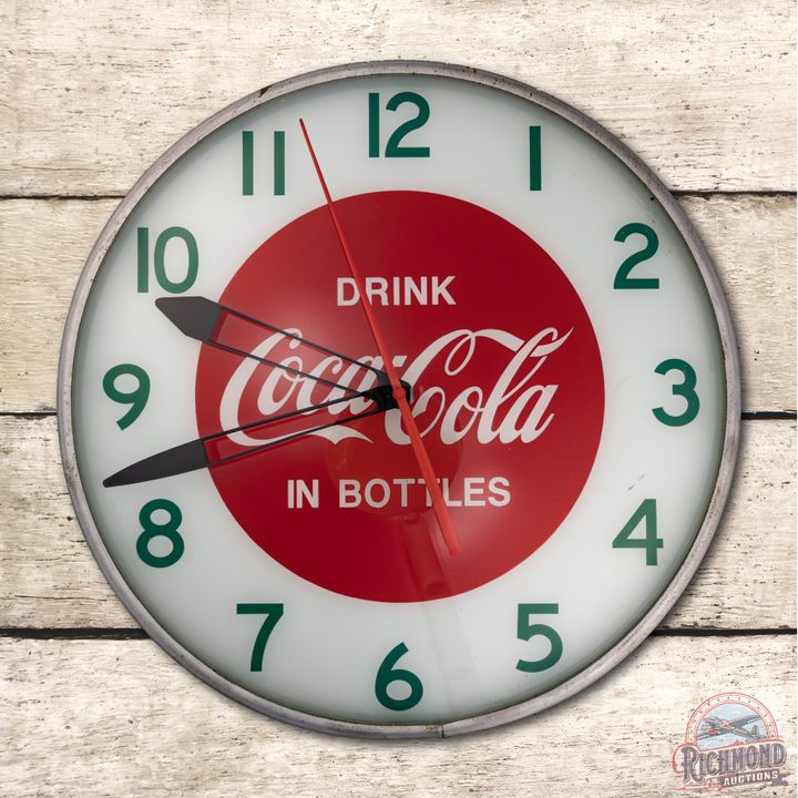 15" Drink Coca Cola in Bottles Lighted Advertising Clock