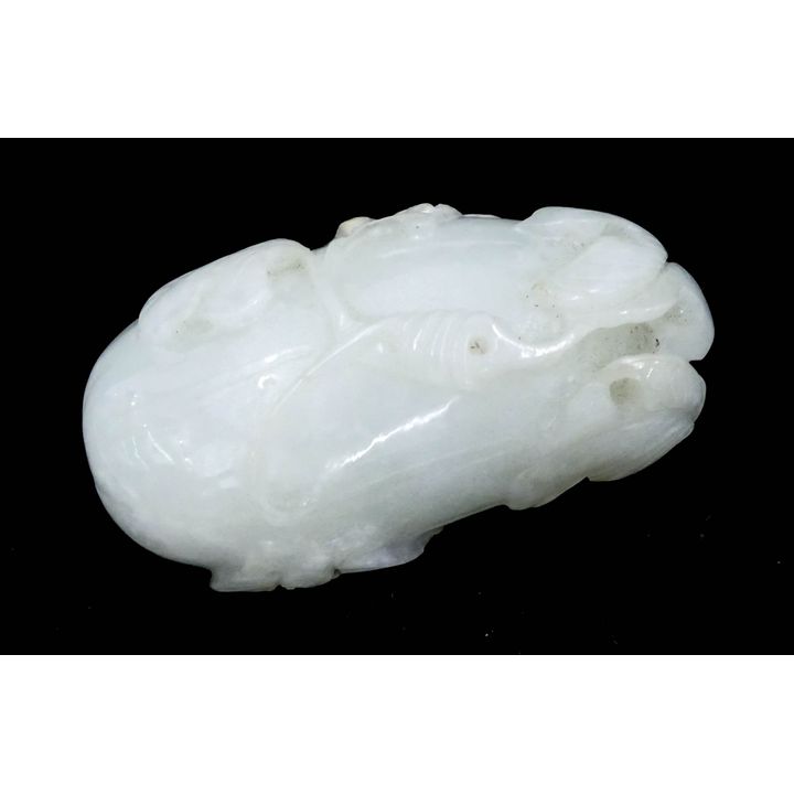 Chinese Qing White Jade Melon Pebble