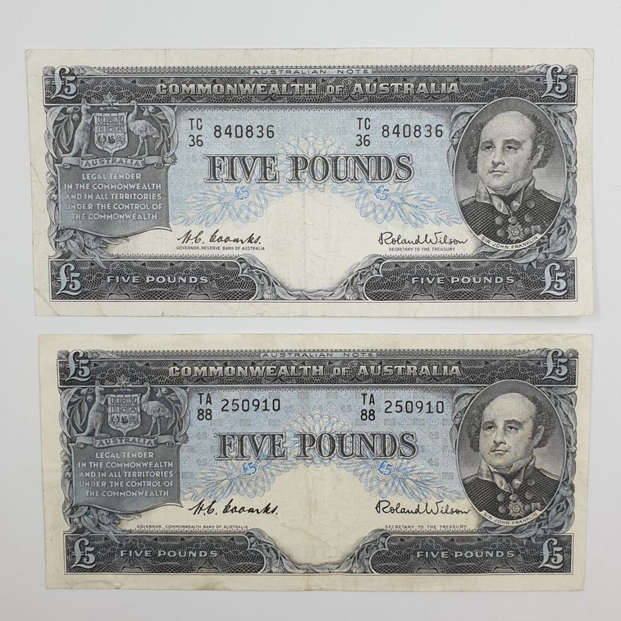 CoA C/W Five Pound Notes (x2)