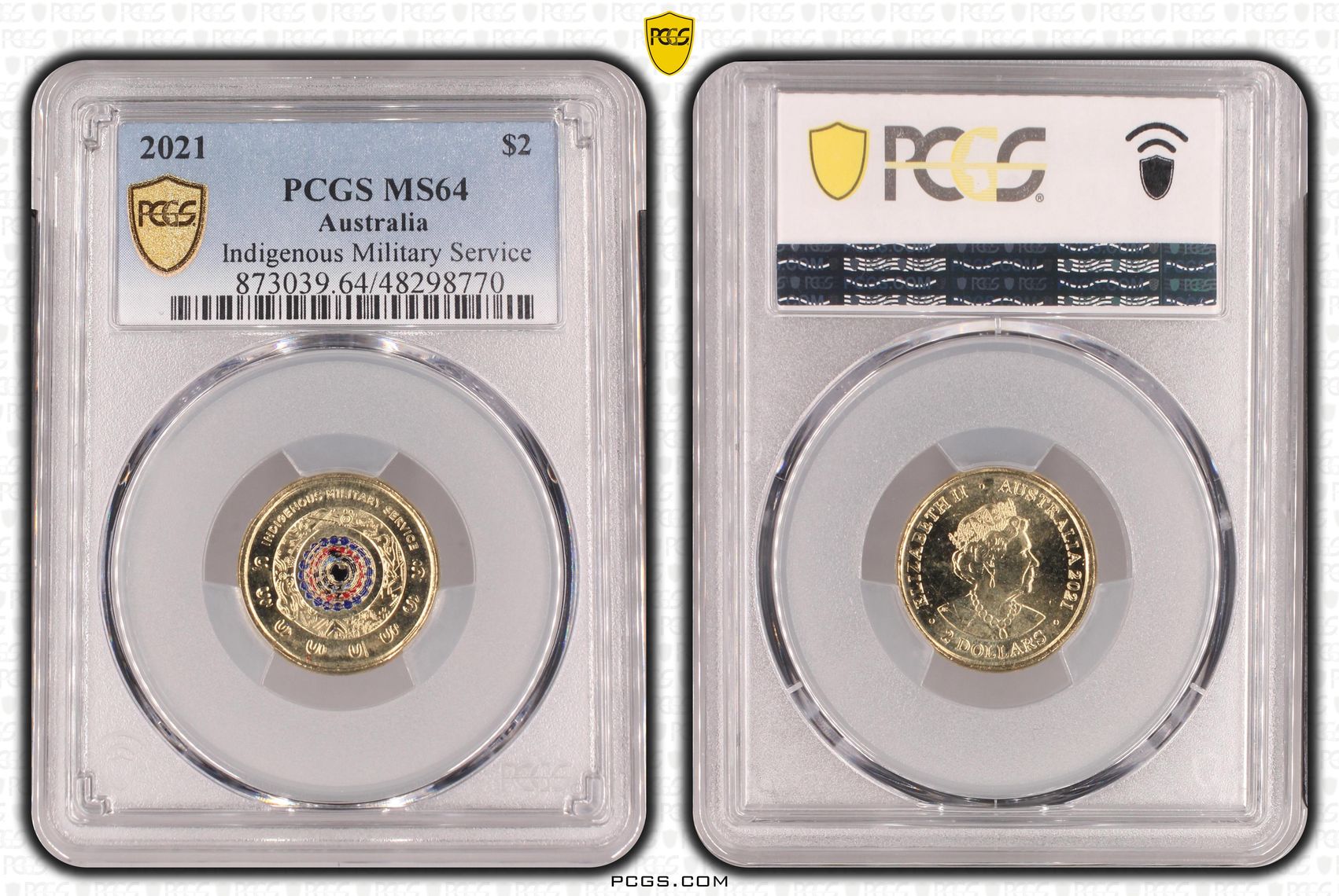 Elizabeth II, Indigenous Military Service , Two Dollar, 2021, PCGS MS64