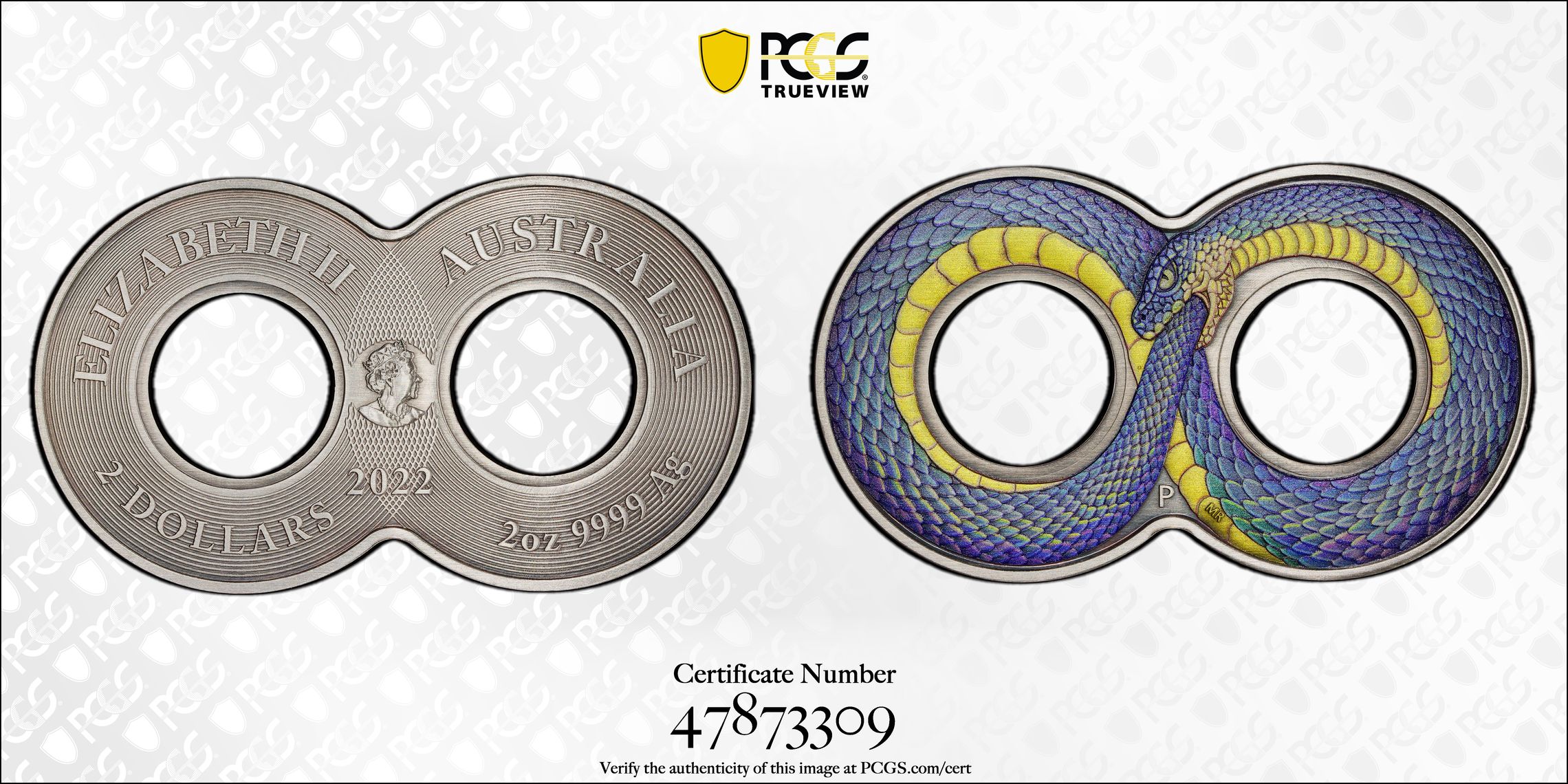 Ouroboros - Snake, POP 4/0, Two Dollar, 2022-P, PCGS MS70