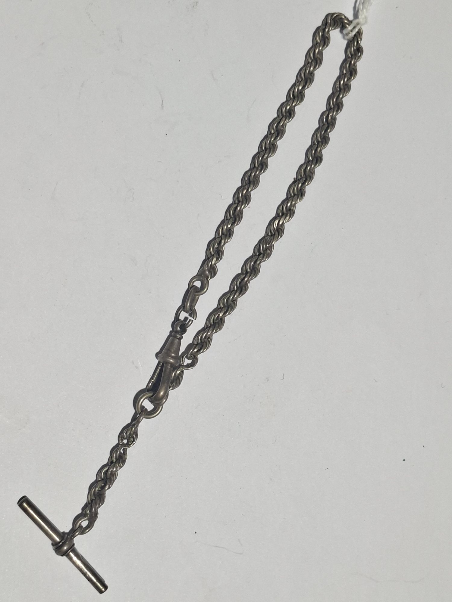 Silver Rope Twist Watch Chain