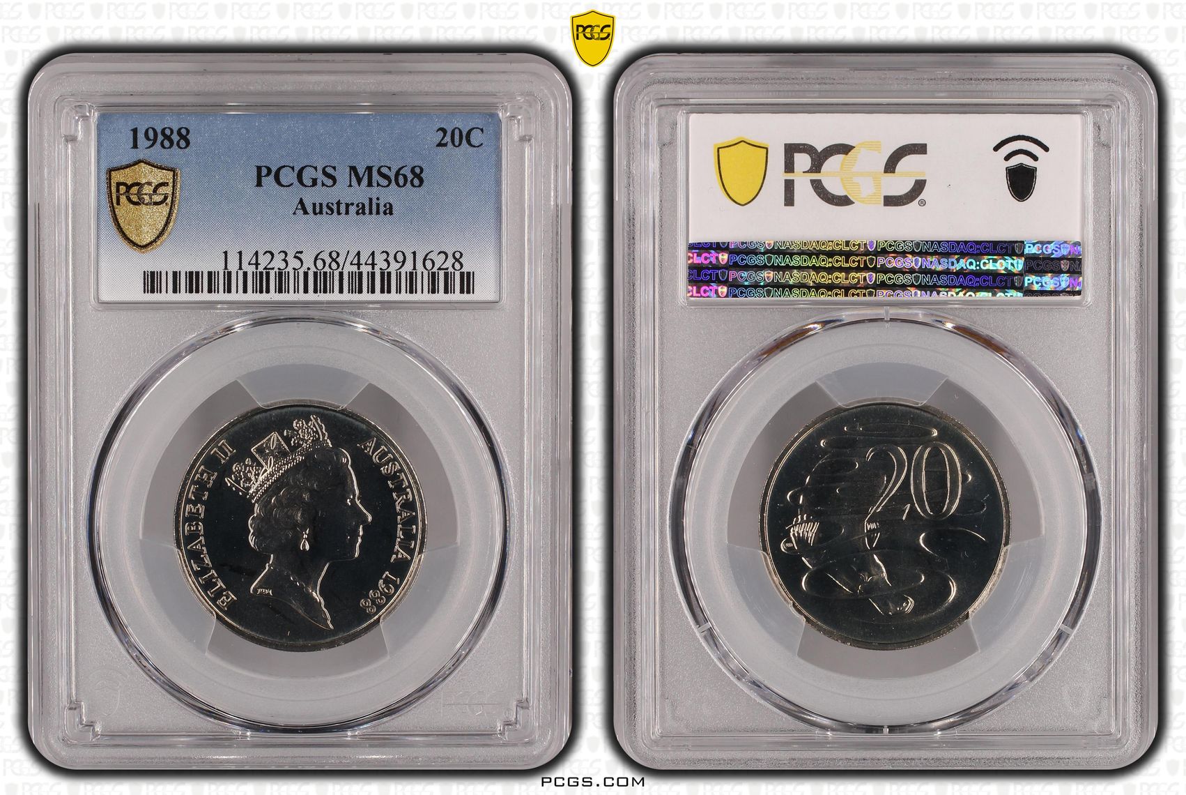 Twenty Cent, 1988, PCGS MS68