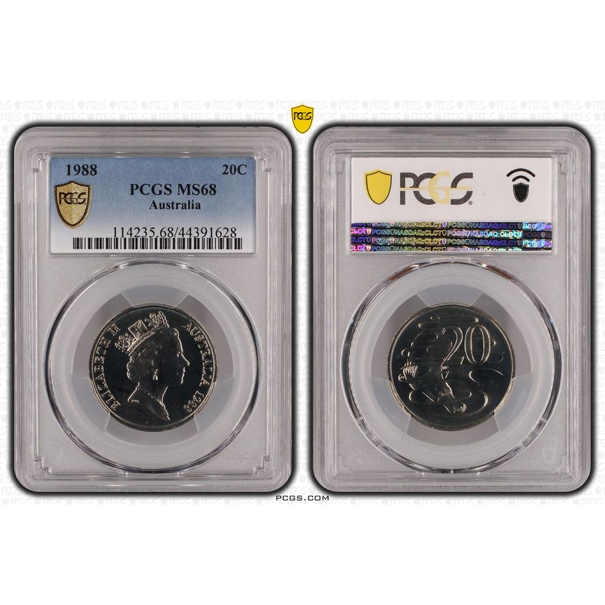 Twenty Cent, 1988, PCGS MS68